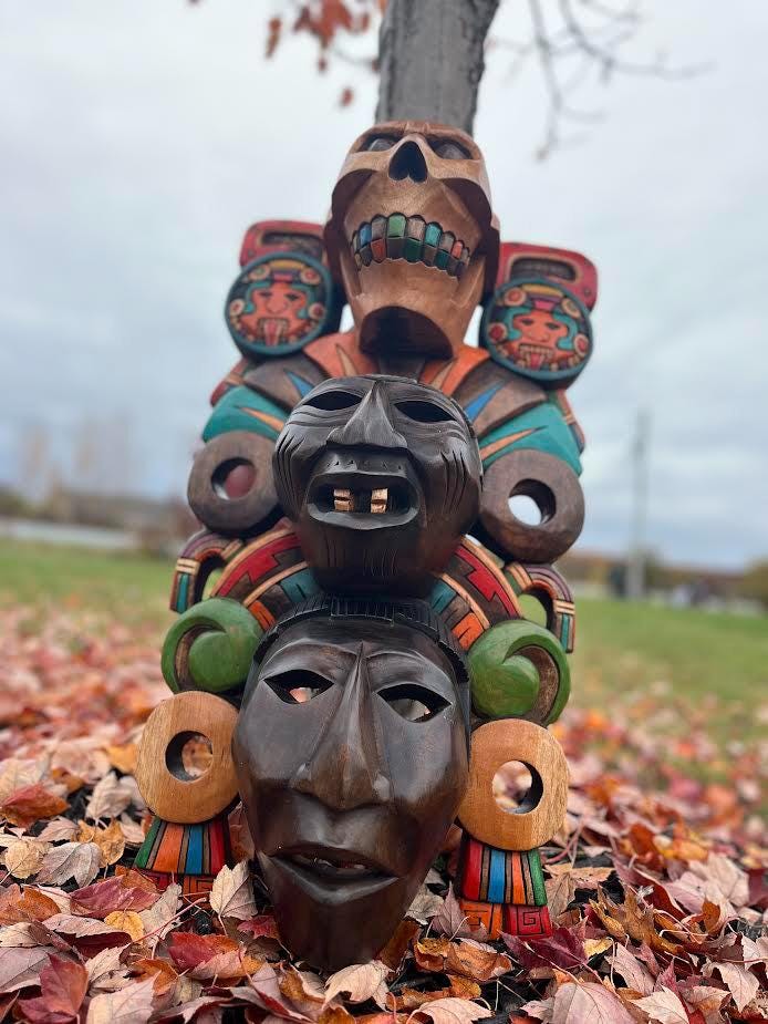 Wooden Mask, Aztec Culture, Mayan Culture, Mexican Art, Mayan Calendar, Aztec Calendar, Wood Craft, Handmade.